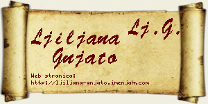 Ljiljana Gnjato vizit kartica